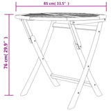 Set da Pranzo per Giardino 5 pz in Legno Massello di Teak