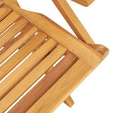 Set da Pranzo per Giardino 5 pz in Legno Massello di Teak