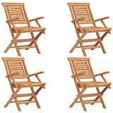 Set da Pranzo per Giardino 5 pz in Legno Massello di Teak