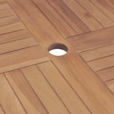 Set da Pranzo per Giardino 5 pz in Legno Massello di Teak