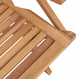 Set da Pranzo per Giardino 5 pz in Legno Massello di Teak