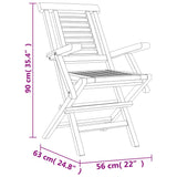 Set da Pranzo per Giardino 5 pz in Legno Massello di Teak