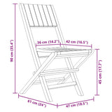 Sedie da Giardino Pieghevoli 6pz 47x61x90cm Legno Massello Teak