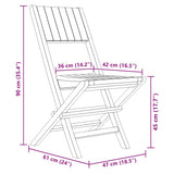 Sedie da Giardino Pieghevoli 8pz 47x61x90cm Legno Massello Teak