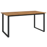 Set Pranzo da Giardino 5 pz Legno Massello di Acacia e Metallo