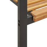 Set Pranzo da Giardino 5 pz Legno Massello di Acacia e Metallo