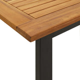 Set Pranzo da Giardino 5 pz Legno Massello di Acacia e Metallo