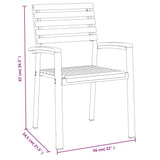 Set Pranzo da Giardino 5 pz Legno Massello di Acacia e Metallo