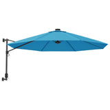 Ombrellone a Parete Blu Mare 290 cm