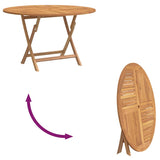 Tavolo da Giardino Pieghevole 110x75 cm Legno Massello di Teak