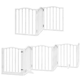 Cancello Cani Porta Pieghevole Bianco 12 Pannelli 600 cm Pioppo