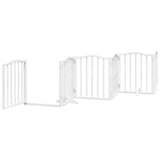 Cancello Cani Porta Pieghevole Bianco 12 Pannelli 600 cm Pioppo