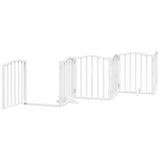 Cancello Cani Porta Pieghevole Bianco 12 Pannelli 600 cm Pioppo