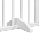 Cancello Cani Porta Pieghevole Bianco 12 Pannelli 600 cm Pioppo
