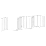 Cancello Cani Porta Pieghevole Bianco 15 Pannelli 750 cm Pioppo