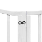 Cancello Cani Porta Pieghevole Bianco 15 Pannelli 750 cm Pioppo