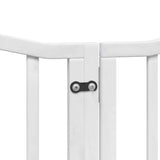 Cancello Cani Porta Pieghevole Bianco 15 Pannelli 750 cm Pioppo