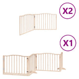 Cancello per Cani Porta Pieghevole 8 Pannelli 640 cm in Pioppo