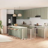 Cancello per Cani Porta Pieghevole 8 Pannelli 640 cm in Pioppo