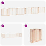 Cancello per Cani Porta Pieghevole 12 Pannelli 960 cm in Pioppo