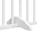 Cancello Cani Porta Pieghevole Bianco 10 Pannelli 800 cm Pioppo