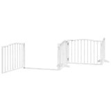 Cancello Cani Porta Pieghevole Bianco 12 Pannelli 960 cm Pioppo