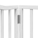 Cancello Cani Porta Pieghevole Bianco 6 Pannelli 480 cm Pioppo