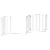 Cancello Cani Porta Pieghevole Bianco 12 Pannelli 960 cm Pioppo