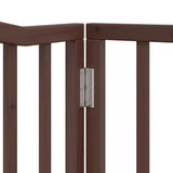 Cancello Cani Porta Pieghevole Marrone 8 Pannelli 640cm Pioppo