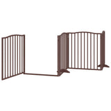Cancello Cani Porta Pieghevole Marrone 10 Pannelli 800cm Pioppo