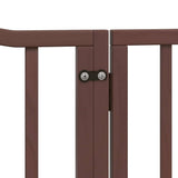 Cancello Cani Porta Pieghevole Marrone 10 Pannelli 800cm Pioppo