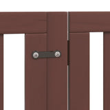 Cancello Cani Porta Pieghevole Marrone 15 Pannelli 750cm Pioppo