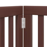 Cancello Cani Porta Pieghevole Marrone 15 Pannelli 750cm Pioppo