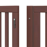 Cancello Cani Porta Pieghevole Marrone 10 Pannelli 800cm Pioppo