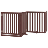 Cancello Cani Porta Pieghevole Marrone 12 Pannelli 960cm Pioppo