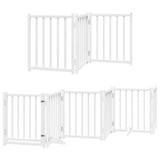 Cancello Cani Porta Pieghevole Bianco 12 Pannelli 600 cm Pioppo