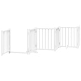 Cancello Cani Porta Pieghevole Bianco 12 Pannelli 600 cm Pioppo