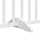 Cancello Cani Porta Pieghevole Bianco 15 Pannelli 750 cm Pioppo
