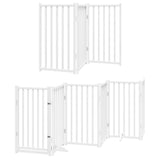 Cancello Cani Porta Pieghevole Bianco 12 Pannelli 600 cm Pioppo