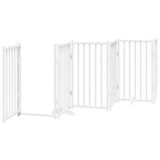 Cancello Cani Porta Pieghevole Bianco 12 Pannelli 600 cm Pioppo
