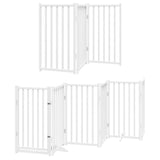 Cancello Cani Porta Pieghevole Bianco 15 Pannelli 750 cm Pioppo