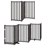 Cancello per Cani Porta Pieghevole Nero 9 Pannelli 450cm Pioppo