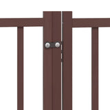 Cancello Cani Porta Pieghevole Marrone 12 Pannelli 600cm Pioppo