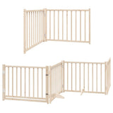 Cancello per Cani Porta Pieghevole 8 Pannelli 640 cm in Pioppo