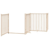 Cancello per Cani Porta Pieghevole 8 Pannelli 640 cm in Pioppo