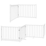 Cancello Cani Porta Pieghevole Bianco 10 Pannelli 800 cm Pioppo