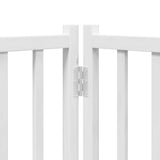Cancello Cani Porta Pieghevole Bianco 10 Pannelli 800 cm Pioppo