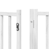 Cancello Cani Porta Pieghevole Bianco 10 Pannelli 800 cm Pioppo