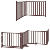 Cancello Cani Porta Pieghevole Marrone 10 Pannelli 800cm Pioppo