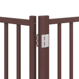 Cancello Cani Porta Pieghevole Marrone 10 Pannelli 800cm Pioppo